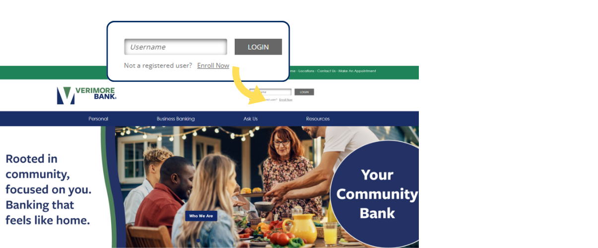 enroll now in online banking